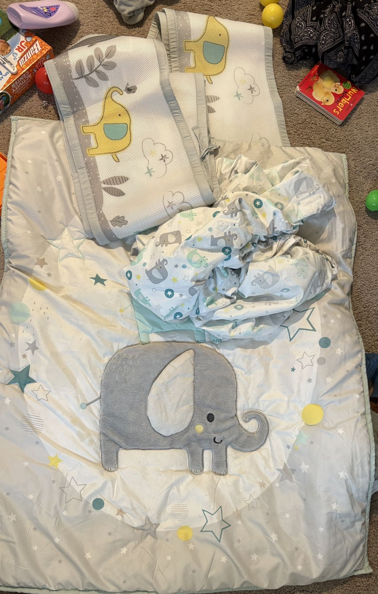 Elephant Crib Set