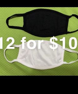 Black and White Color Face Mask