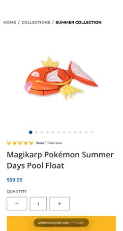 Magikarp Pokémon Summer Days Pool Float