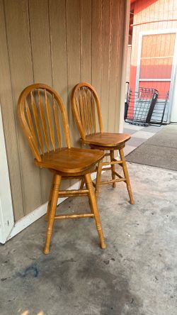 Brown chairs x 2