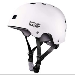 White Outdoor Master Adult Bicycle Helmet