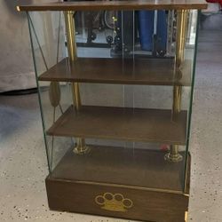 Custom made brass knuckles showcase display case with led