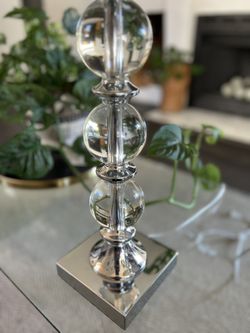 Like New Lucite/Acrylic Pair of Table Lamps 