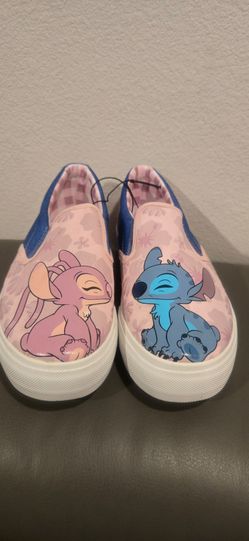 Disney Stitch & Angel Slip-On Sneakers Shoes - Women's Size 8.5 (New with Tags)