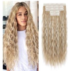 Extentions Medium Blonde W/ Highlights 