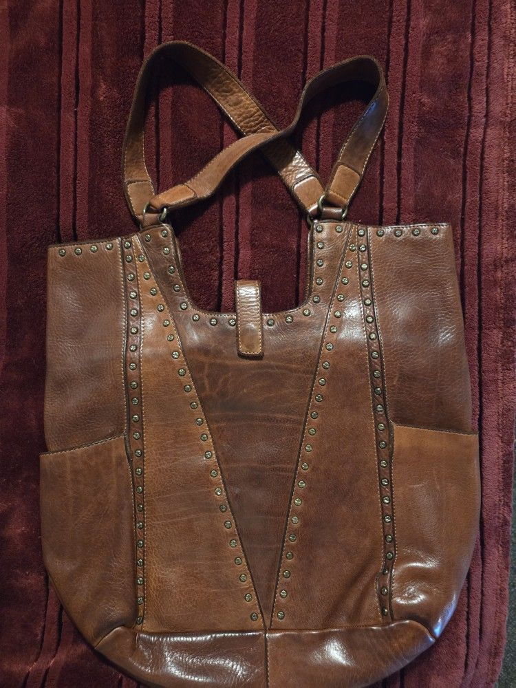 Spaghetti Western Leather Hobo Purse