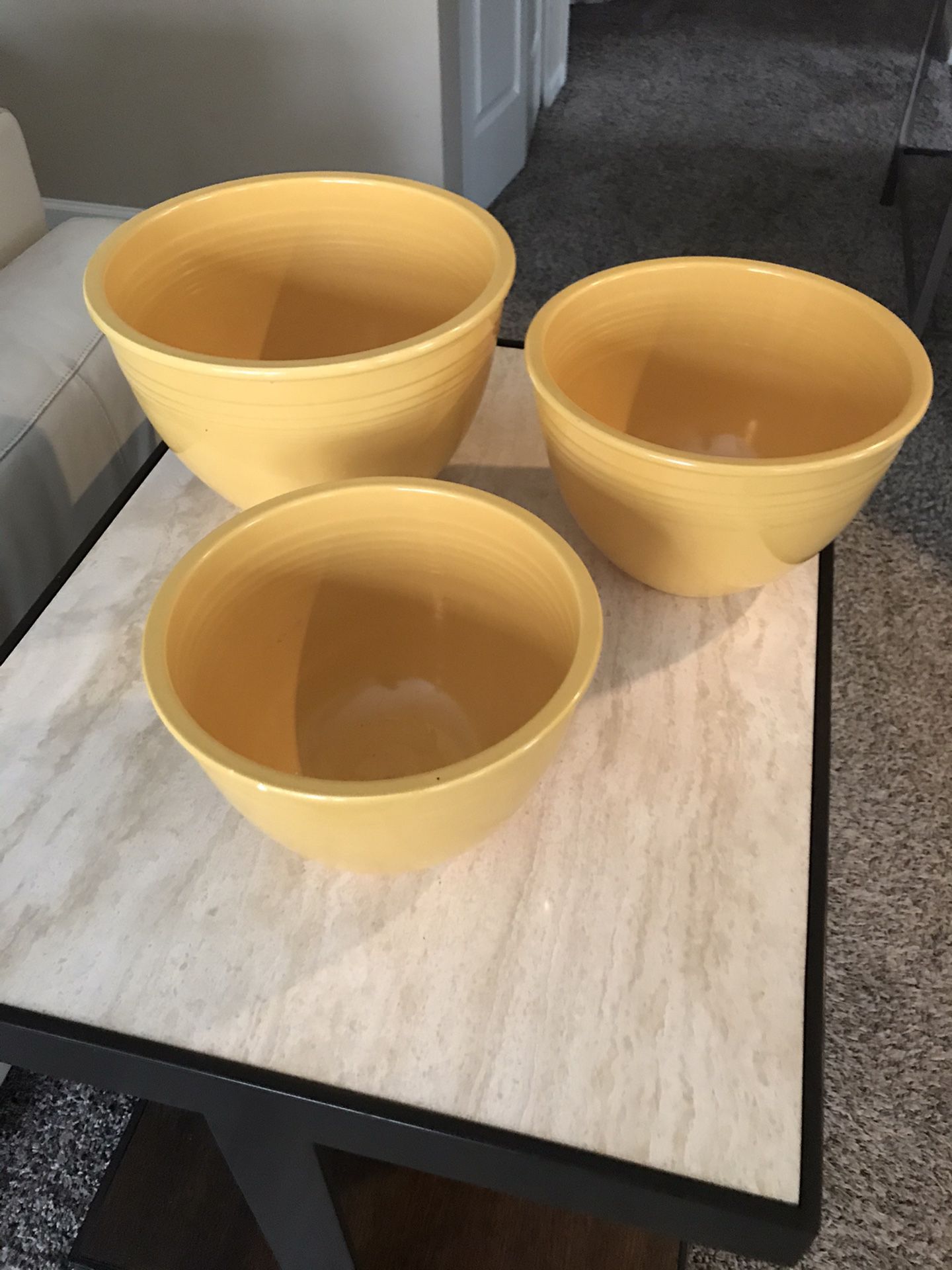 Vintage Fiesta ware mixing bowls