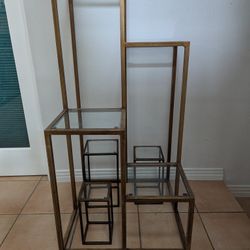 Beautiful Metal and Glass Display Shelf