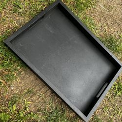Black Eating Tray With Handles