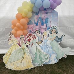 Princess Cutouts – 4ft Foam Board (Set) 👑✨