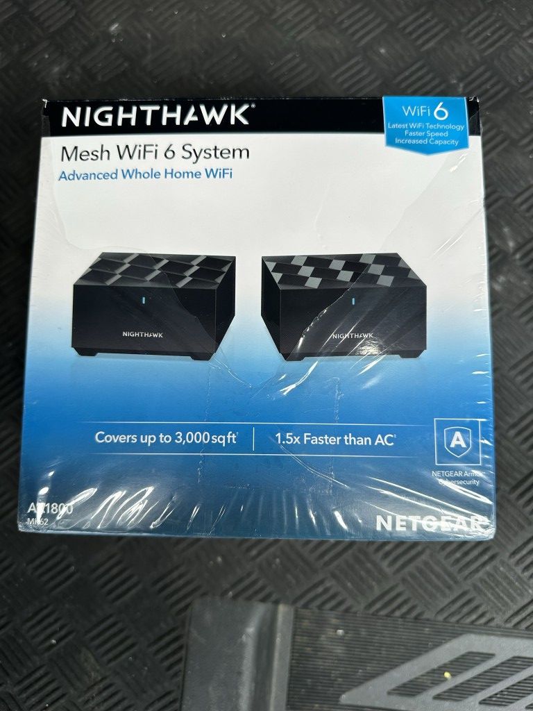 Netgear Nighthawk AX1800 Mesh Wifi 6 Router And Satellite Extender 
