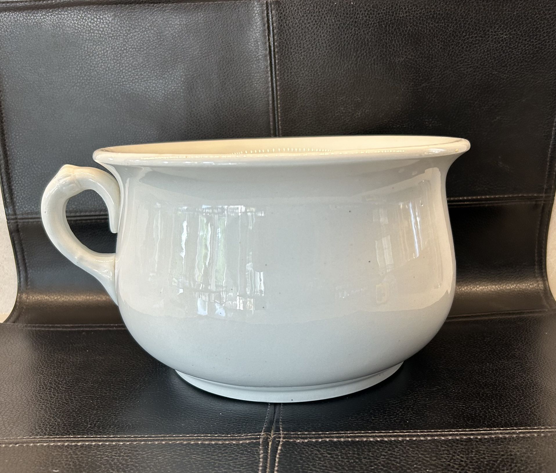 Antique Iron Stone China White Chamber Pot