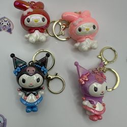 Kuromi and My Melody Keychain 