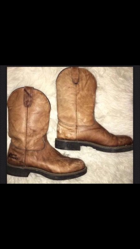 GEORGIA BOOT Farm Ranch Carbo Tec Brown Round Toe