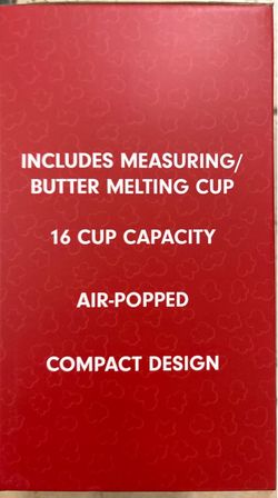 Air-Popped Popcorn Maker 16-Cup Capacity