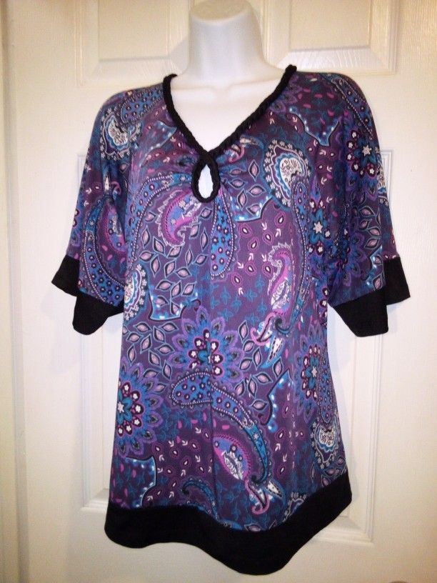 Kim Rogers Silky Feeling Blouse Size Small
