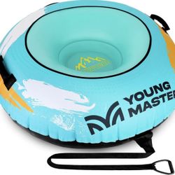 Brand New Inflatable Snow Tube for Kids & Adults, 48” Large Snow Sled