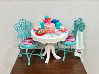 Doll Kitchen Table, & Chairs Set - For American Girl & Our Generation Dolls  (18”Dolls)