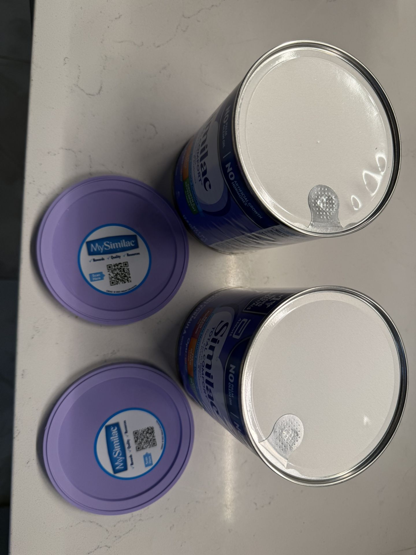 Two Unopened Total Comfort Similac Cans