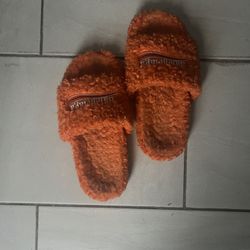Orange Balenciaga Slides
