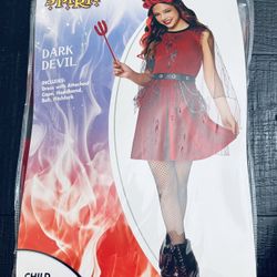 Dark Devil Girls Halloween Costume Large (12-14)