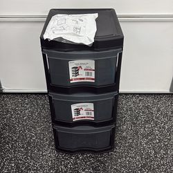 NEW NEVER USED WHEELS STILL IN BAG The image features a Life Story Classic 3 Shelf Plastic Storage Organizer Drawers,