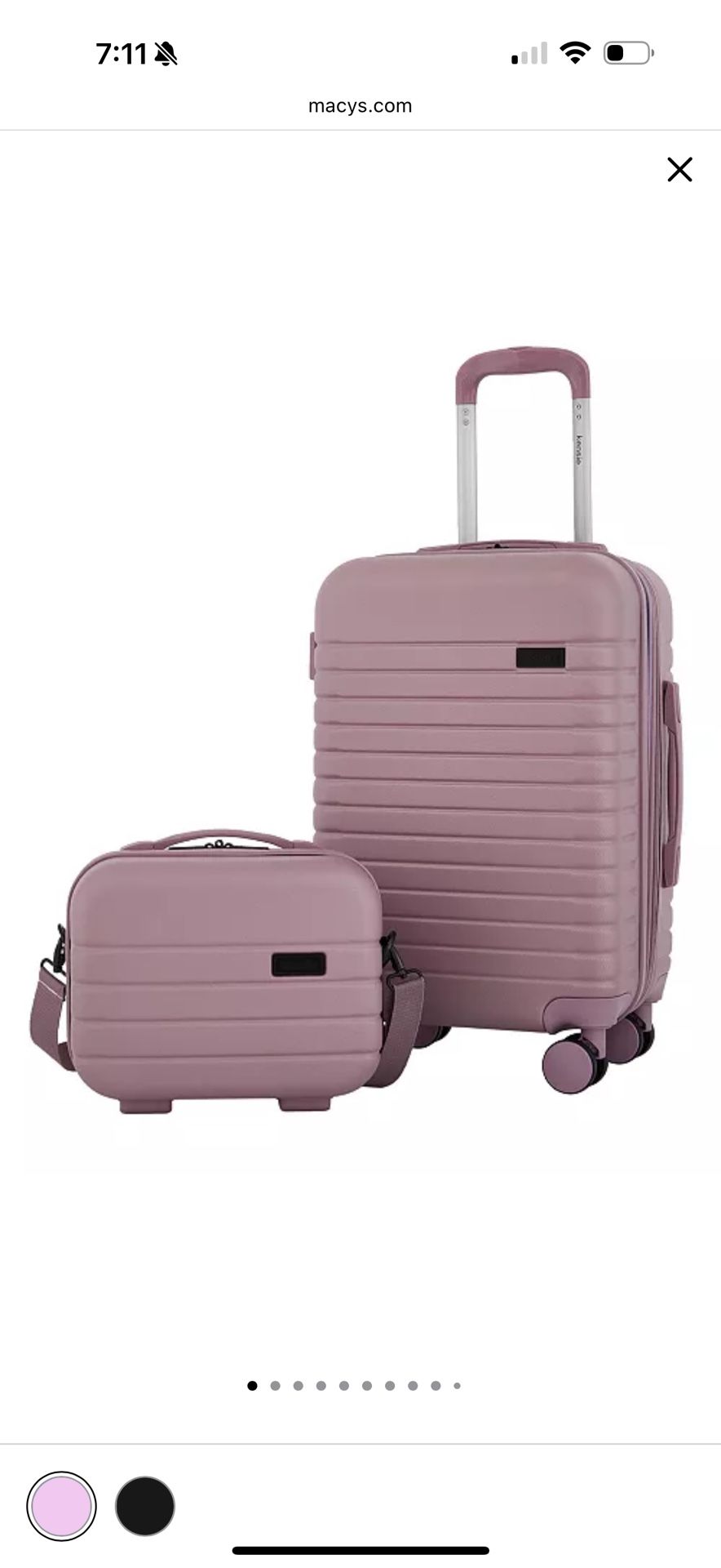 kensie Graceful Collection 2 Pc. Expandable Rolling Hardside Luggage Set