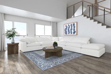 6 piece ivory Boucle fabric modular sectional brand new in box firm price $1,960