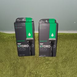 2 Schicj Hydro Skin Comfort Sensitive 5 Blades 1 Razors/2 Cartridges 
