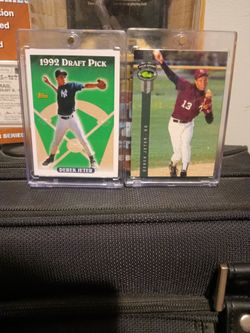 Derek Jeter rookie cards both in mint condition