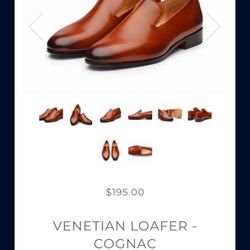 VENETIAN LOAFER - COGNAC Size 11 -11.5