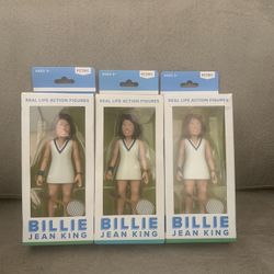 3 Billie Jean king Real life action figures