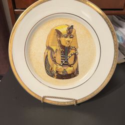 King Tut Decorative Plate By Linda Boehm 