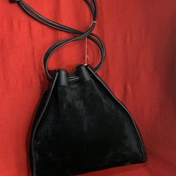Original Gucci, Black Suede Bucket Bag In Great Shape