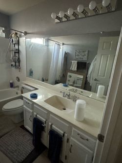 Large Bathroom Builder Grade Wall Mirror (79" x 36") with Hardware