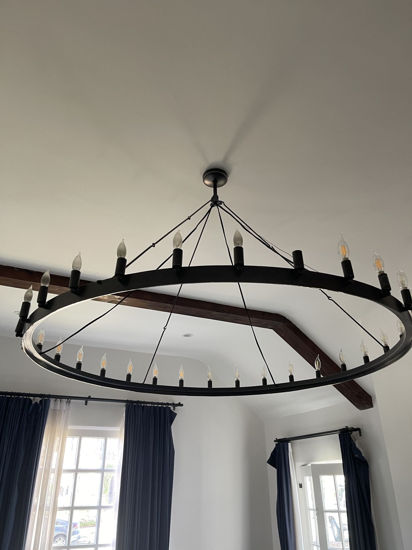 RESTORATION HARDWARE CAMINO VINTAGE CANDELABRA ROUND CHANDELIER 63" for Sale in Los Angeles, CA