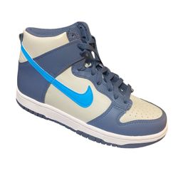 NIKE DUNK HIGH (GS) Size 6.5Y /BLUE LIGHTNING, Code DB2179 006 Box missing lid