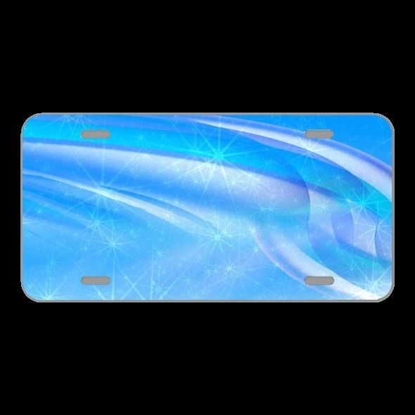 License Plate Novelty Car Front Banner Header Background Wave Line