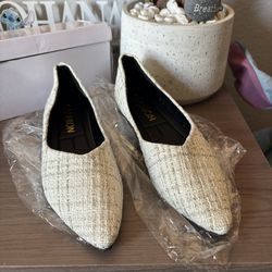 Plaid Pattern Point Toe Ballet Flats 7