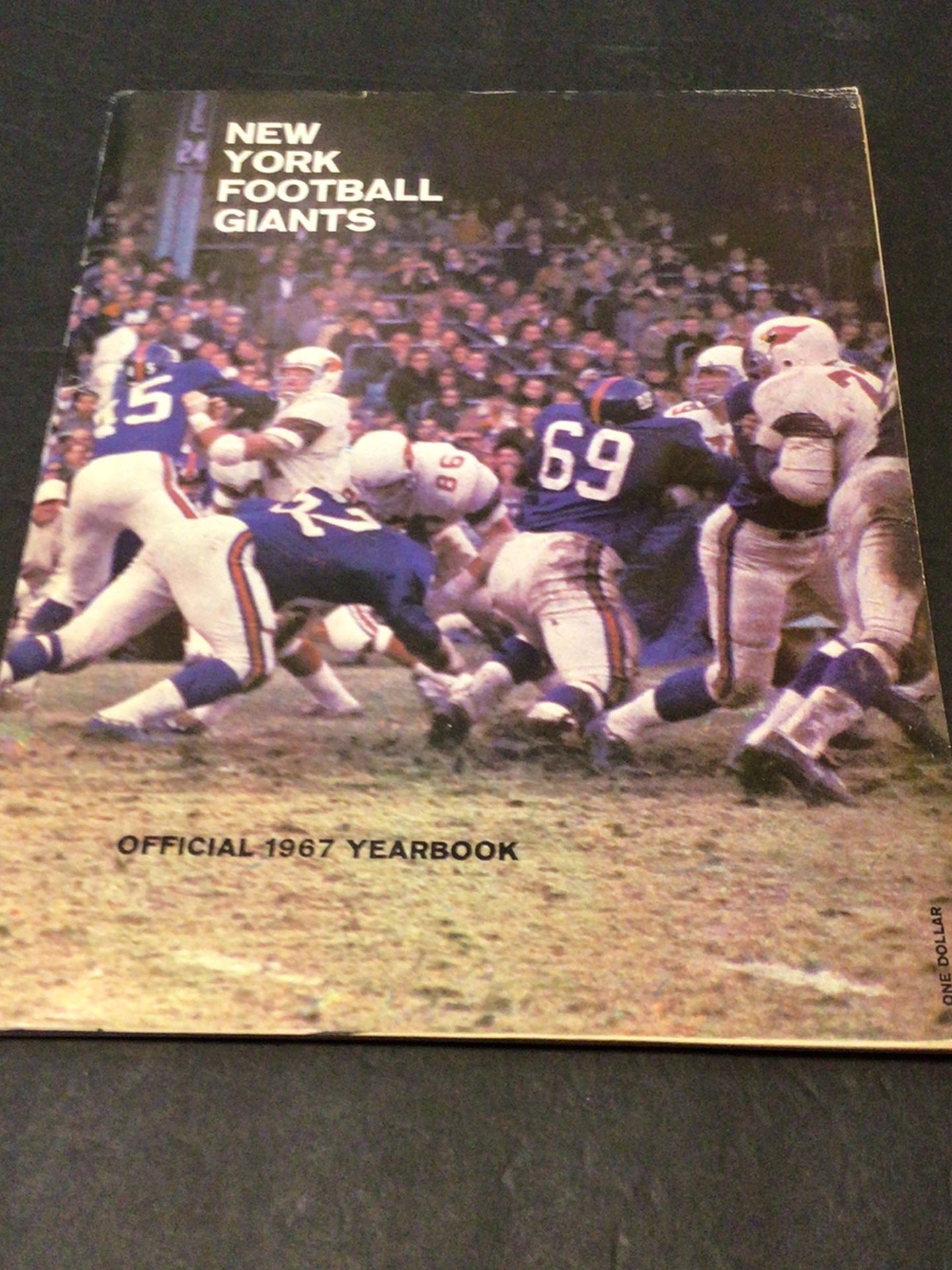 Original 1967 NY Giants Football Yearbook