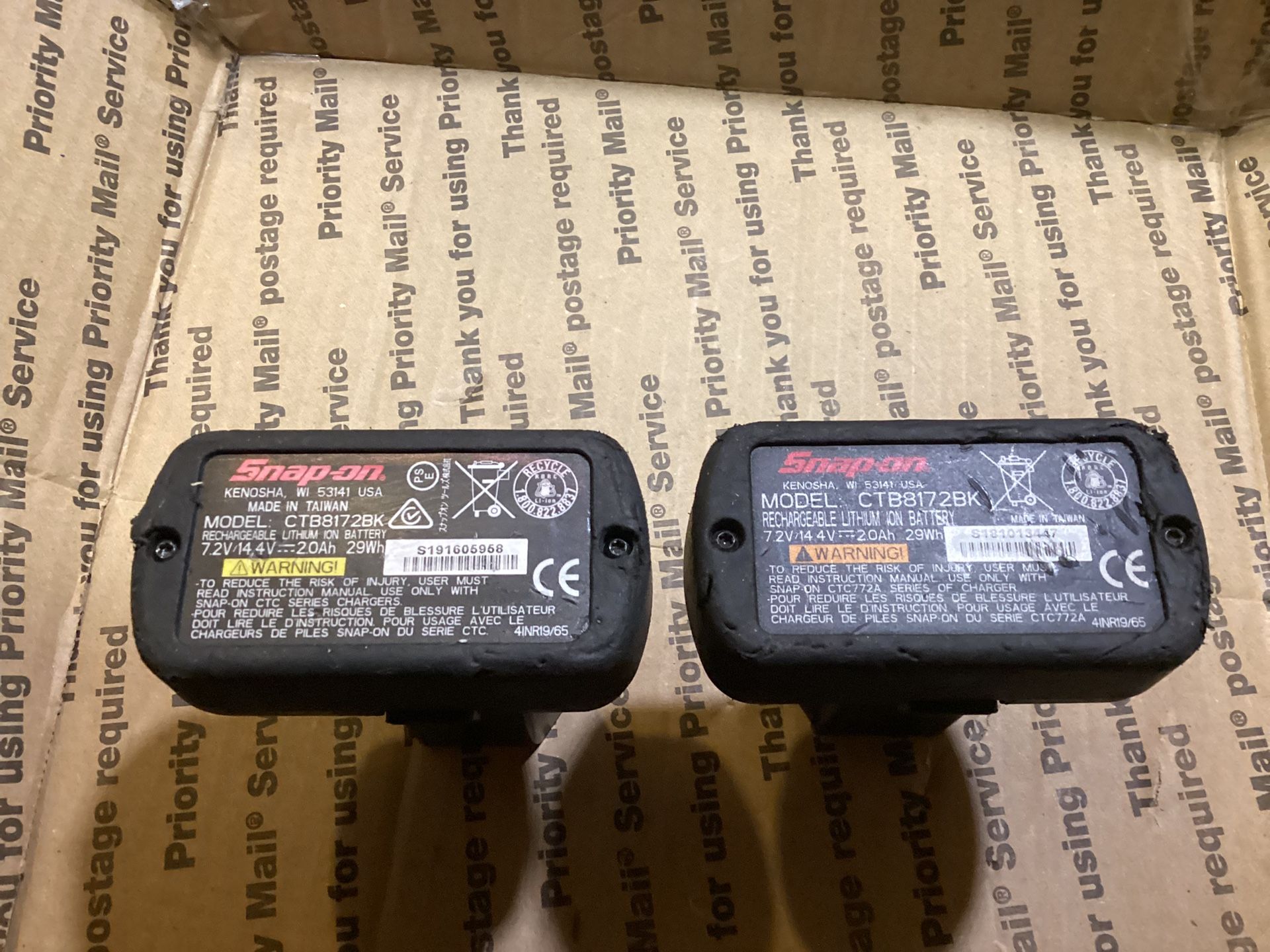 Rebuilt Snap-on CTB8172BK 14.4v 2.5Ah Battery