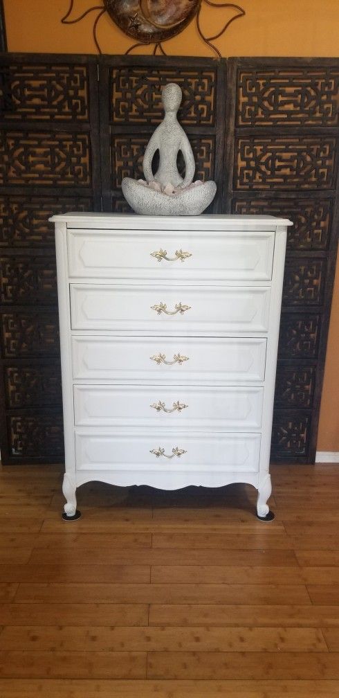 French Provincial Dresser Chest Solid Wood Measurements On Picture PICKUP ONLY