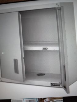 Steel 2 Shelf Wall Mounted Garage Cabinet