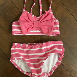 Rufflebutts Pink/White Bikini