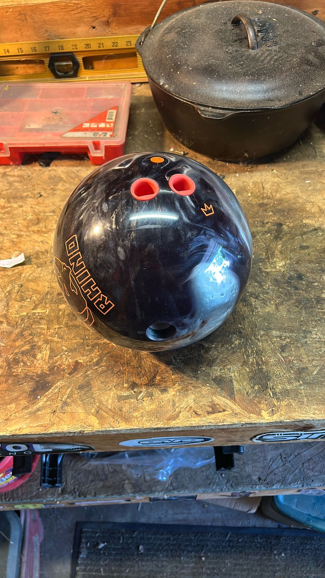 3 Finger Rhino Bowling ball