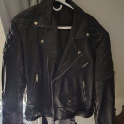Mens Leather Jacket Sz Large