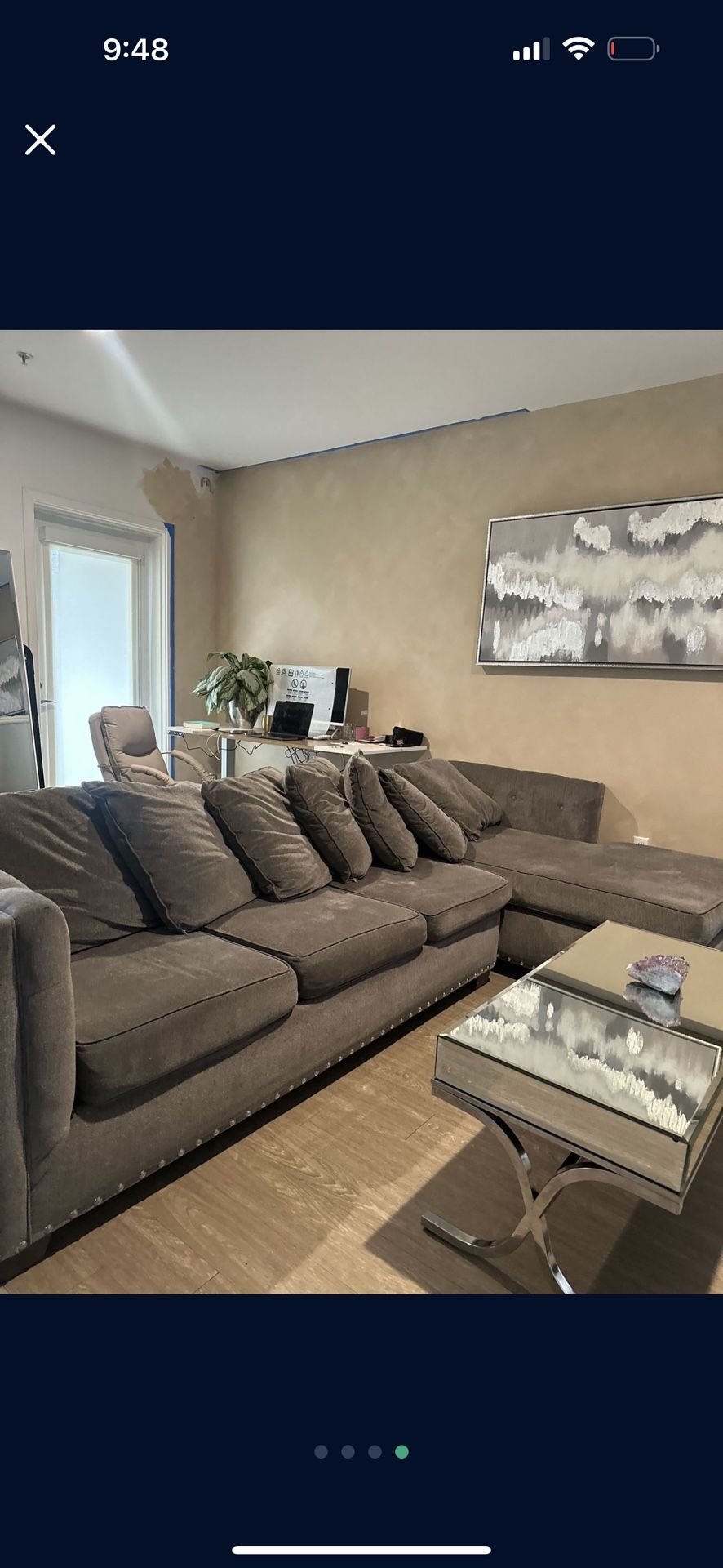 Grey L Shaped Couch