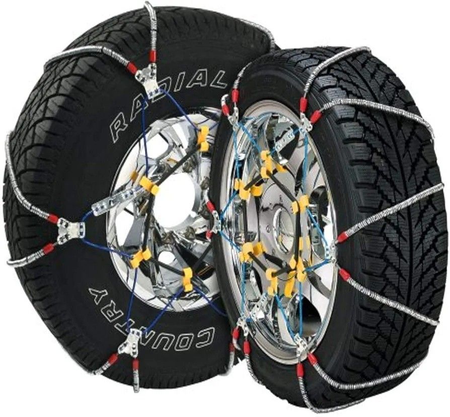 SCC SZ429 Super Z6 Cable Tire Chain for Passenger Cars, Pickups, and SUVs - Set of 2,Silver