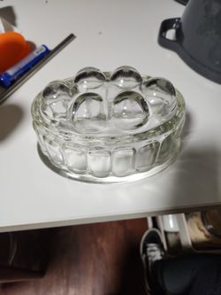 vintage glass jello mold