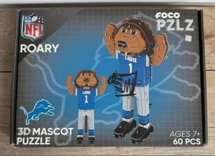 NFL Detroit Lions Roary 3D Puzzle 60pcs COMPLETE Just $5